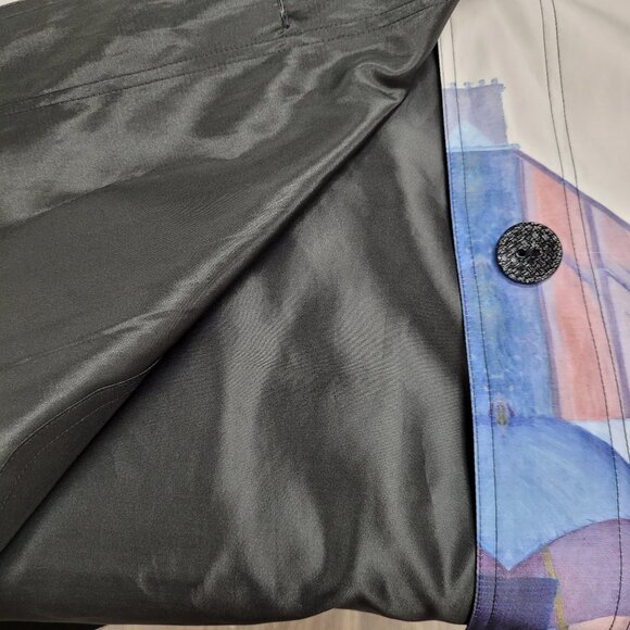 NWT's Gorgeous Oopera Paris Art Design Reversible Raincoat Plus Size 2X - Picture 6 of 11